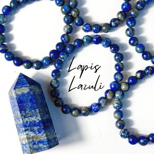 Lapis Lazuli Perlen Stretch Armband, 8 mm Lapis Lazuli Armband, Kristall Armband, Lapis Lazuli Schmuck