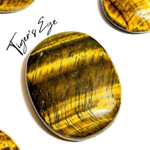Tigers Eye Worry Stone, Tigers Eye Fidget Stone, Tigers Eye Therapy Stone, Crystal Fidget Stone,  Tiger&#39;s Eye Worry Stone