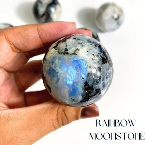 Rainbow Moonstone Sphere, * RESTOCK ALERT*  Dreaming + Astral Travel, Flashy  Moonstone Sphere, Rainbow Moonstone, Moonstone