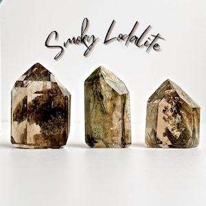 HQ Smoky Garden Quartz Towers, YOU CHOOSE, Shamans Dream Quartz, Lodalite Points, Smoky Lodalite, Garden Quartz Points,\Smoky Scenic Quartz,