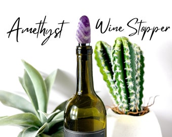 Amethyst Wine Stopper: Handcrafted Crystal Bottle Stopper