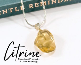 Geniune Citrine Pendant, Prosperity & Manifesation, Citrine Jewerly, Citrine Necklace, Real Citrine Necklace, Gemstone Jewerly