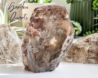 Lodolite Quartz Free Form: Scenic Garden Crystal