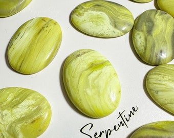 Serpentine Worry Stone, Unlock Your Kundalini Energy, Serpentine, New Jade Therapy Stone, Serpentine Thumb Stone, Serpentine Fidget Stone,