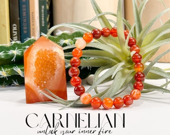 Carnelian Bracelet – Motivation, Creativity & Confidence, Root Sacral Chakra,