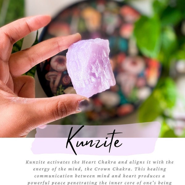 Raw Kunzite Crystal, Kunzite, Rough Kunzite, Heart Charka Kunzite Stone, Kunzite Raw