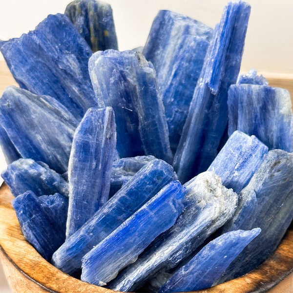 Blue Kyanite Blades, Third Eye + Throat Chakras, High-Grade Blue Kyanite Blades, Raw Blue Kyanite, Kaynite, Blue Kyanite, Calming Crystal,