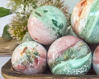 パステルユニコーンジャスパースフィア：感情のバランスをとる石