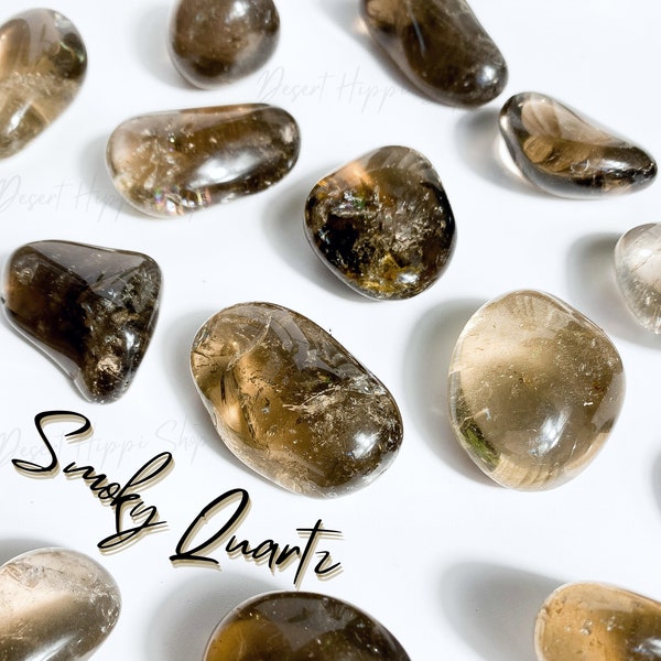 Smoky Quartz Tumble, Stone of Protection & Grounding, AA Grade Smoky Quartz Tumbles, Smoky Quartz Tumbled, Smoky Quartz