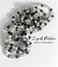 Full Moon Charged Empath Bracelet, Black Tourmaline + Clear Quartz, Energy Shielding, Tourmaline & Quartz Bracelet, Gemstone Bracelet