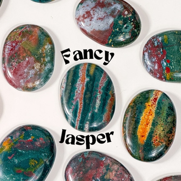 Fancy Jasper Worry Stone, Harmonize + Inspiration, Indian Agate Worry Stone, Fancy Jasper Thumb Stone, Indian Agate, Fancy Jasper
