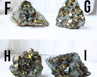 レインボーパイライトクラスター – コレクション、エネルギーワーク