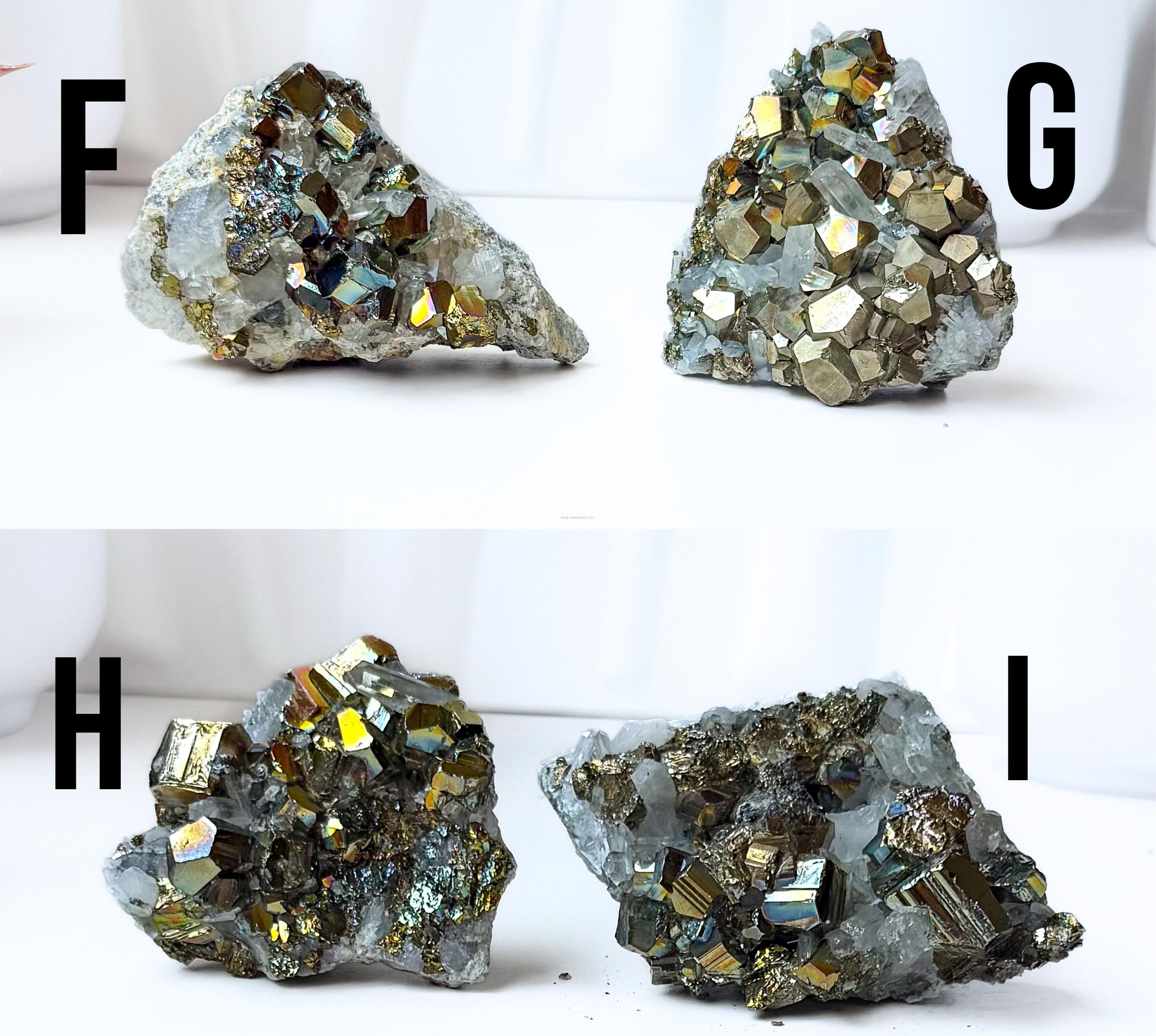 レインボーパイライトクラスター – コレクション、エネルギーワーク