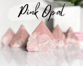Peruvian Raw Pink Opal Point: Top Polish Opal