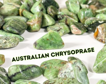 Tumbled Australian Chrysoprase: Green Crystal for Good Vibes