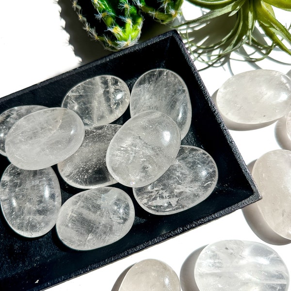 Clear Quartz Palm Stone, Increase Focus & Concertation, Quartz Palm Stone, Meditation Crystal, Clear Quartz, Crystal Palm Stones