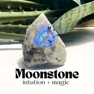 Raw Rainbow Moonstone Point, **NEW LOT**tone of Magic & Intution, Top Polish Moonstone, Semi Polish Rainbow Moonstone, Rainbow Moonstone