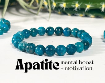 Blue Apatite Bracelet – Motivation, Clarity & Manifestation