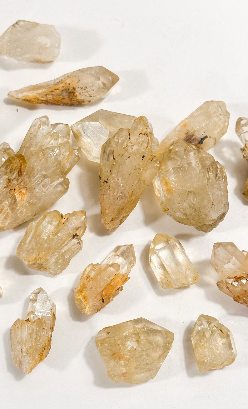 Citrine de champagne crue, véritable citrine non traitée thermiquement, citrine brésilienne brute, citrine naturelle, citrine, citrine de champagne image 6