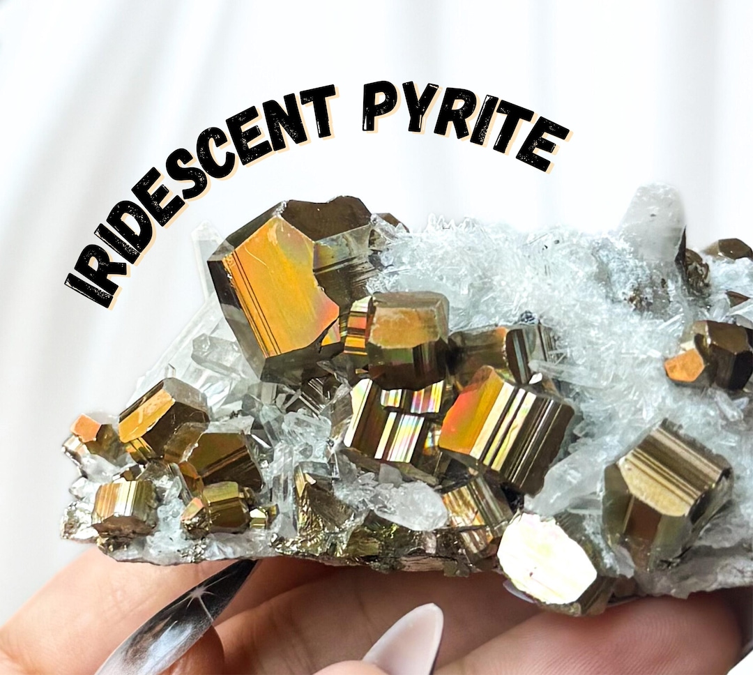 レインボーパイライトクラスター – コレクション、エネルギーワーク