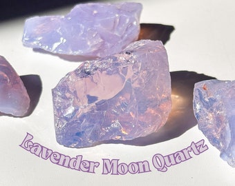 Gemmy Lavender Moon Quartz,  Lavender Rose Quartz, Lavender Moon Quartz, Moon Quartz, Crown & Heart Chakra, Gem Grade Lavender Moon Quartz