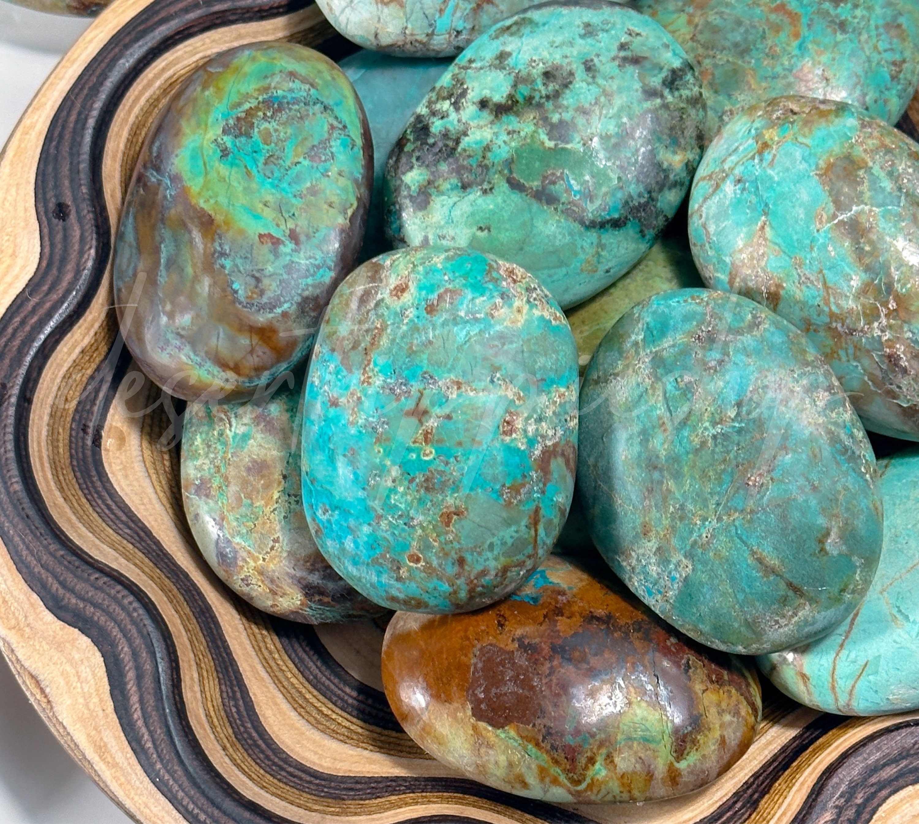 Peruvian Turquoise Chrysocolla Palm Stone (5-7cm)