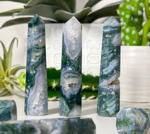 モスアゲート タワー ポイント ドゥルージ 天然石