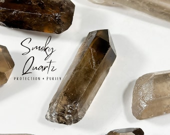 High-Grade Smoky Quartz Points, ALL NATURAL UNTREATED, Raw Smoky Quartz Points, Raw Smoky Quartz, Smoky Quartz Points, Rough Smoky Quartz