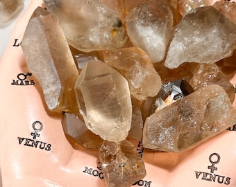 Puntas de cuarzo ahumado en bruto: cristales de protección natural