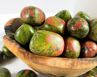 Tumbled Unakite Crystals: Emotional Balance Stone