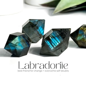 Uber Flashy Labradorite Points, Transformation + Protection, Labradorite,  Rainbow Labradorite Wands. Labradorite Double Terminated,