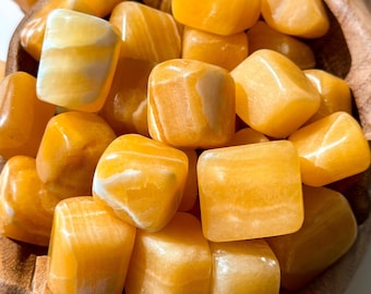 Juicy Orange Calcite Tumble