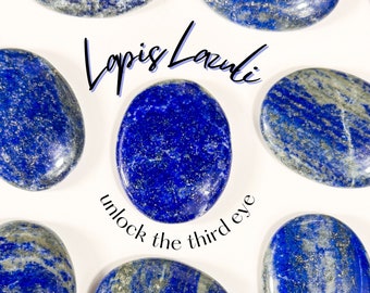 Lapis Lazuli Worry Stone: Third Eye + Intuition