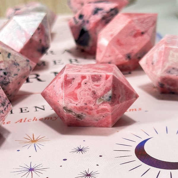 Bubblegum Rhodonite Point: Peruvian Rhodonite Healing Crystal