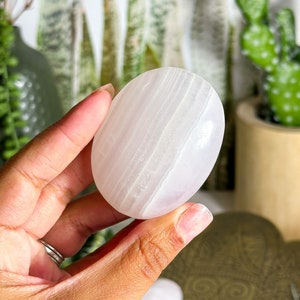 Mangano Calcite Palm Stones , NEW LOT, UV-Reactive Mangano Calcite Palm, Mangano Calcite, Pink Calcite Palm Stone, Pink Mangano Calcite