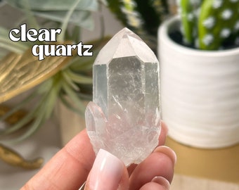 Pointe de quartz clair brut, Améliore la clarté mentale, Pointe de quartz clair, Quartz clair, Quartz brut, Quartz, Quartz clair naturel,