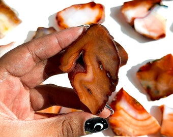 Raw Carnelian Slab: Stone of Motivation & Creativity