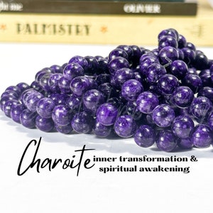 High-Quality Charoite Bracelet, Spiritual Awakening +  Purification, Charoite Beaded Bracelet, Charoite Jewerly, Charoite, Charoite Bracelet