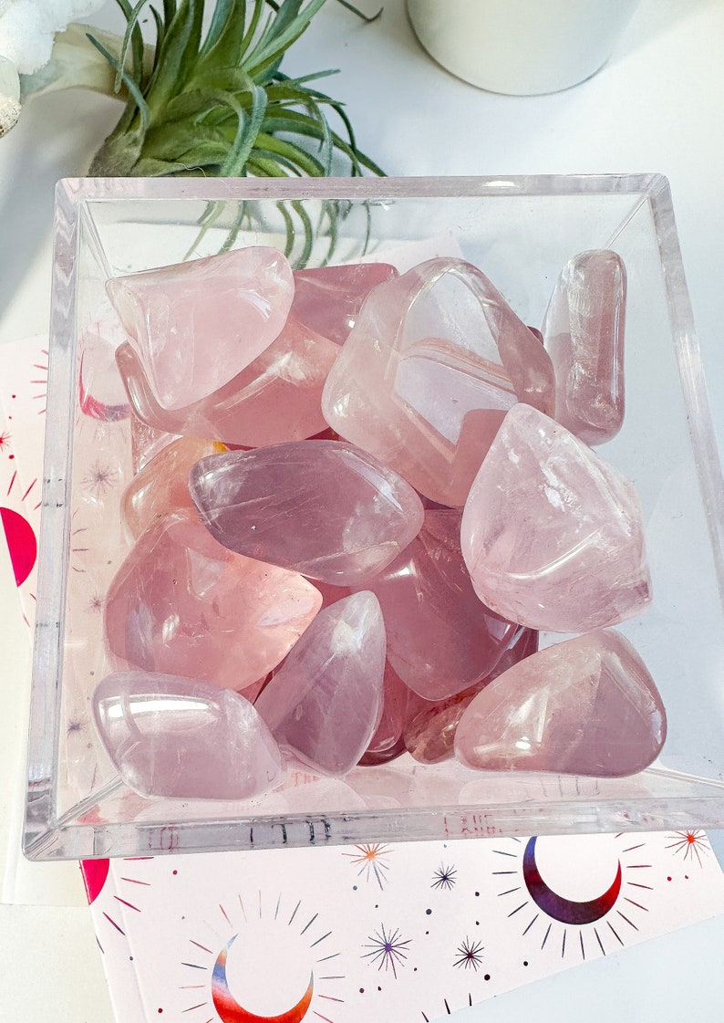 High Grade Gemmy Rose Quartz Tumbled, NEW LOT Stone of Universial Love, Star Rose Quartz Tumbled, Rose Quartz Tumbles, Star Rose Quartz image 6