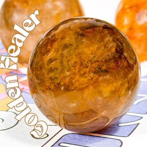 Golden Healer Quartz Sphere: Madagascar Hematoid Quartz