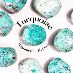 Peruvian Turquoise & Chrysocolla Tumbles, Luck + Alignment, Tumbled Turquoise, Turquoise, Crystal Tumbled, Peruvian Turquoise