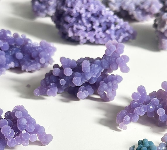 Grape Agate Cluster: Botryoidal Purple Agate Crystal Specimen