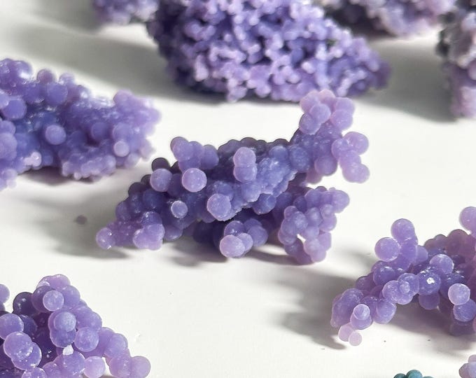 Grape Agate Cluster: Botryoidal Purple Agate Crystal Specimen