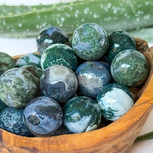 Moss agate sphere - Etsy 日本