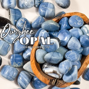 Blue Owyhee Opal Tumble, Connect To Your HIgher Self,  Blue Opal Tumbles, Blue Opal, Blue Owyhee Opal, Opal Tumbled,