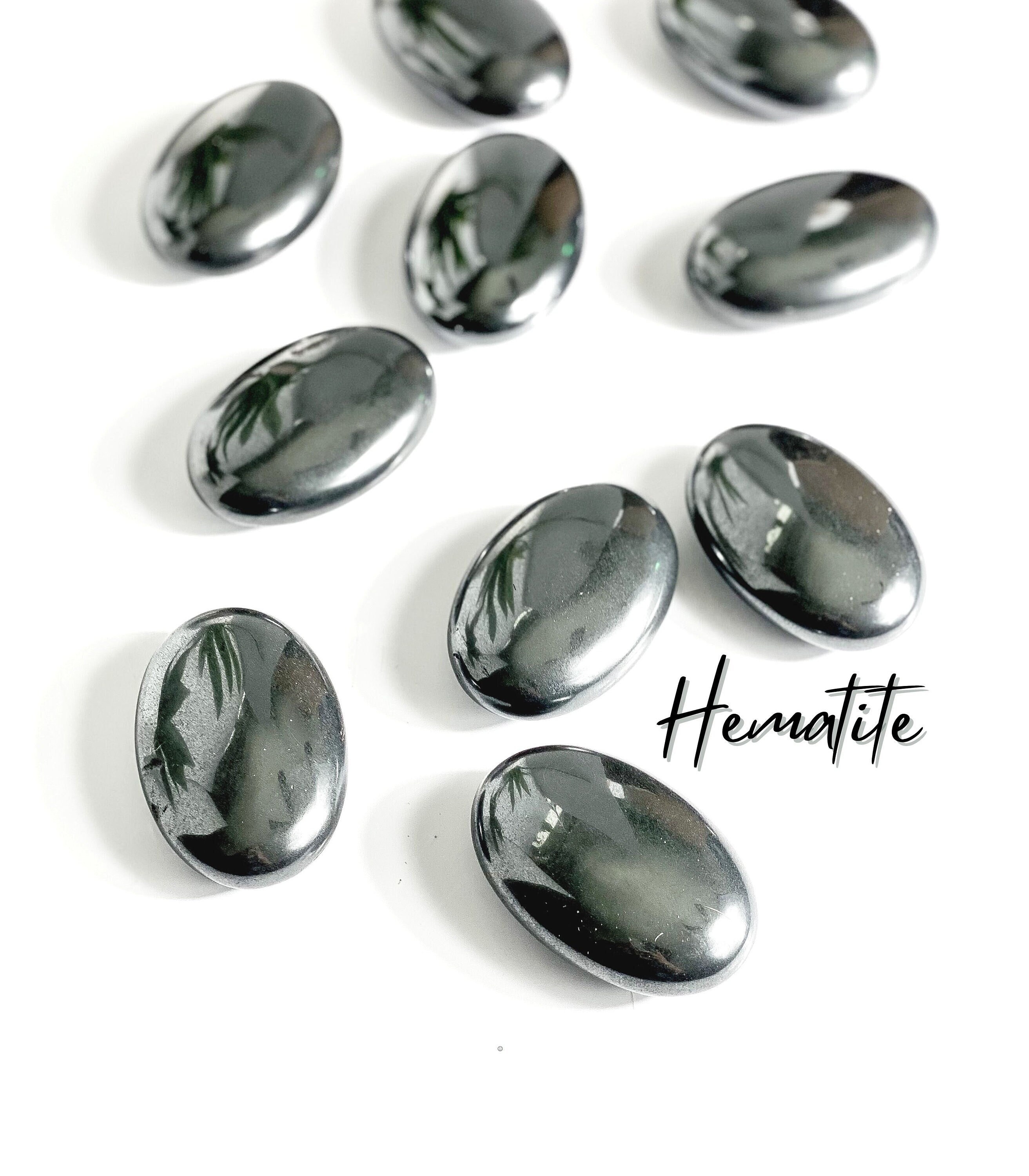 Hematite Crystal Worry Stone