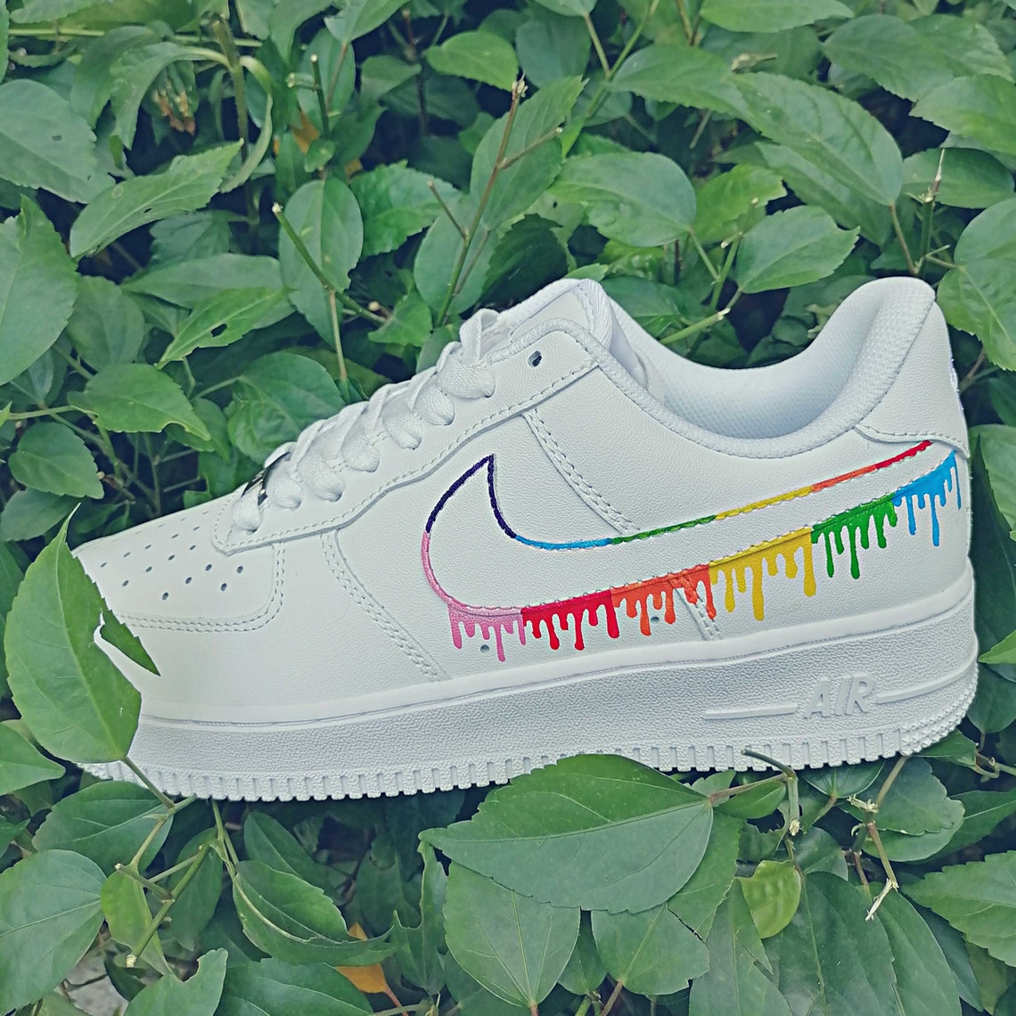neon swoosh air force 1
