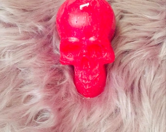 Red Skull Candle