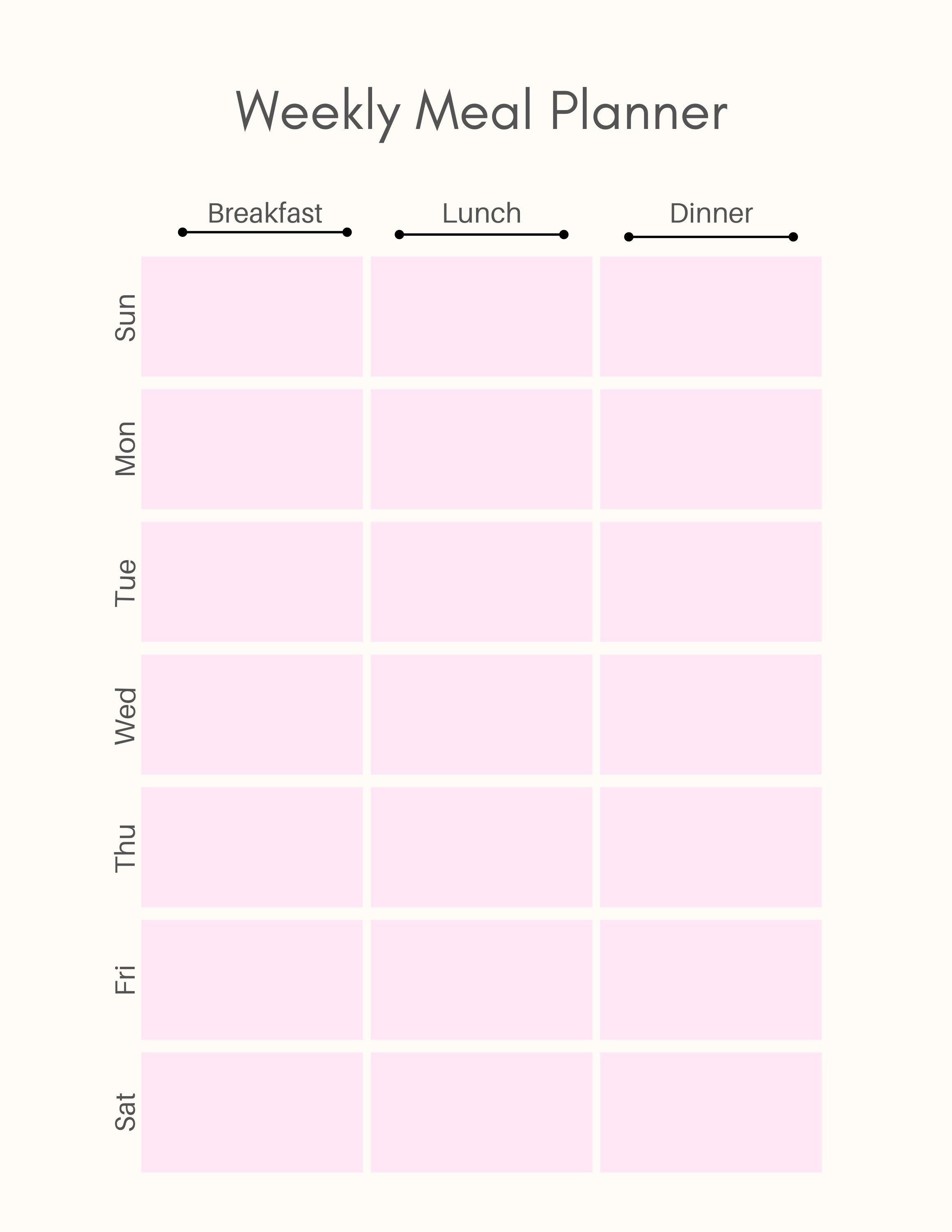 Minimalist Weekly Meal Planner Meal Tracker Budget Meal - Etsy