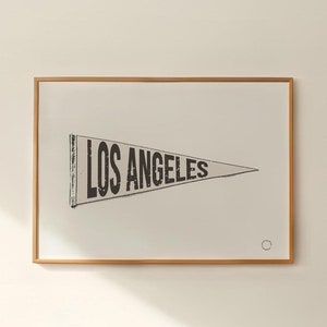 Los Angeles Print, Los Angeles Pennant Flag, Los Angeles Poster, Vintage Los Angeles Wall Art Name Pennant Flag Custom Pennant City Print